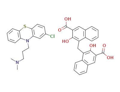 4,4'-methylenebis(3-hydroxy-2-naphthoic) acid, compound with 2-chloro-N,N-dimethyl-10H-phenothiazine-10-propylamine (1:1)